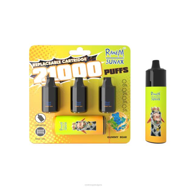 NJ6J268 - RandM vape store - RandM Sunax 21000 капсула за управление на въздушния поток, сменяемо устройство за вейп 1бр желирано мече